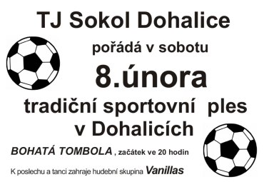 Sokolský ples v Dohalicích 8.2.2025