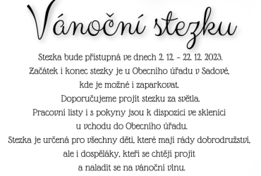 VÁNOČNÍ STEZKA